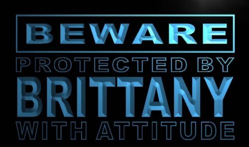 Beware Brittany Neon Light Sign